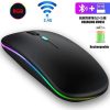 Classic Led Gaming Rechargeable Wireless Mouse- Black - Image 2
