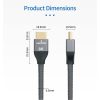 8K 60HZ HDMI Cable 2.1 HDMI Braided Cord-48Gbps - Image 5