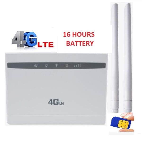 4G LTE Universal Router (With 8-16Hours Backup)